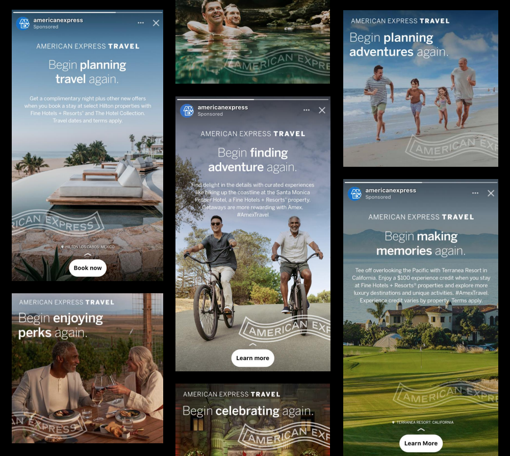 American Express Travel campaign asset