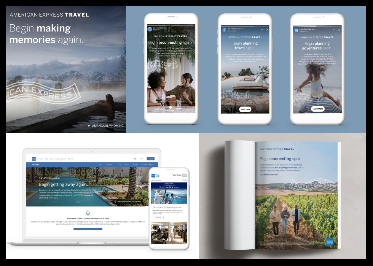 American Express Travel campaign asset