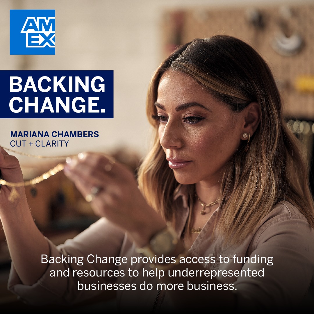 American Express Backing Change campaign asset