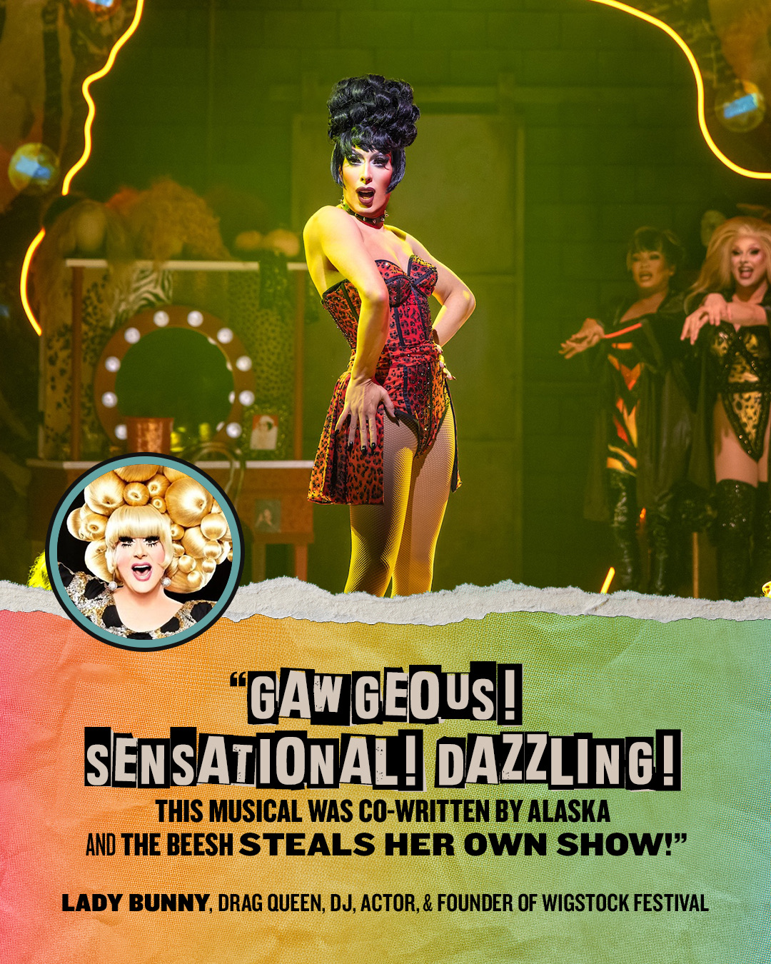 Paid social ad: Lady Bunny testimonial