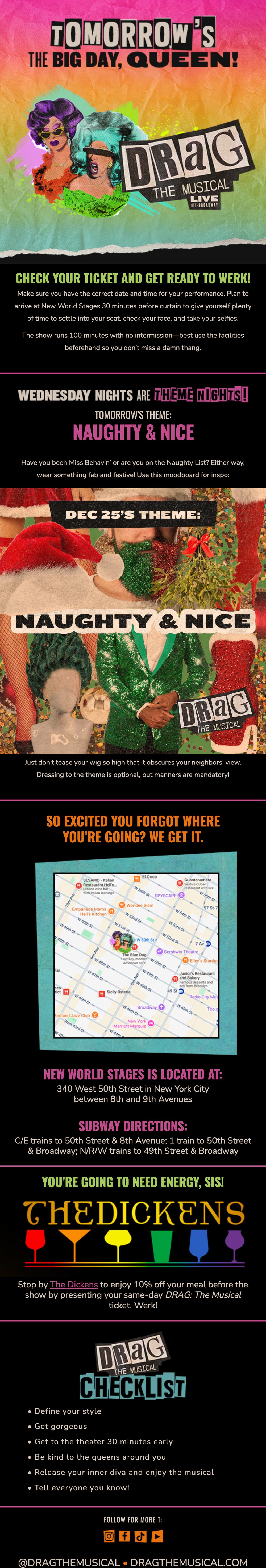 Pre-show email