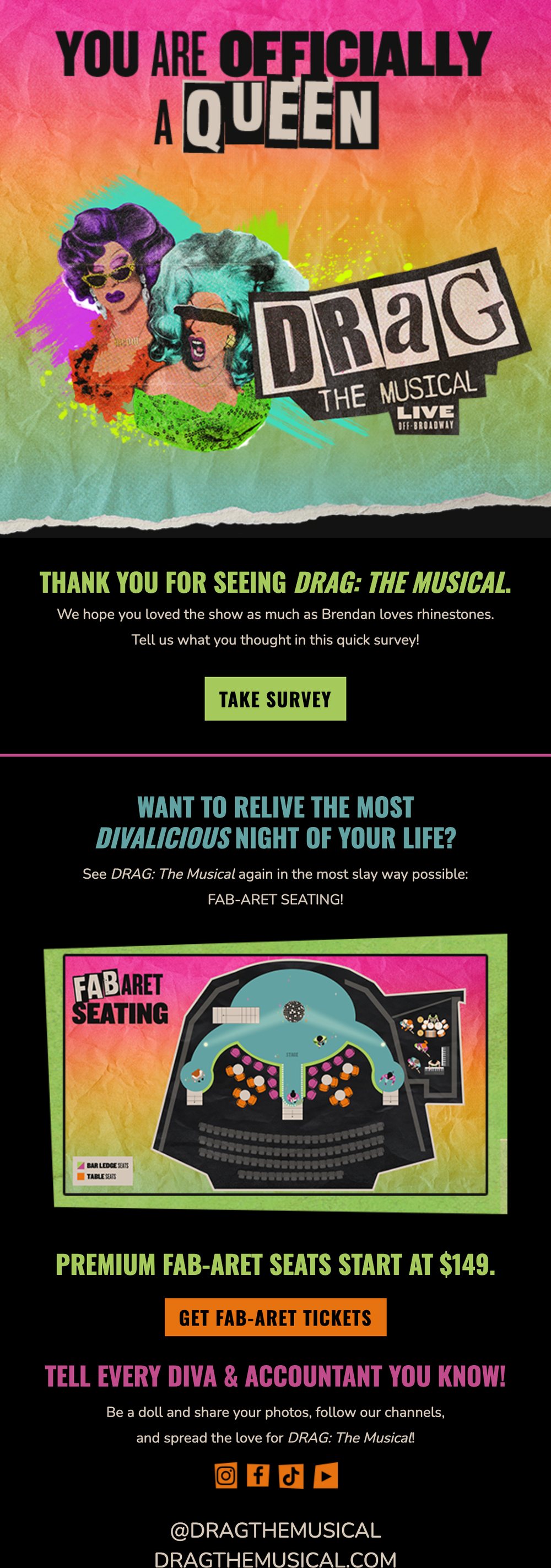 Post-show email
