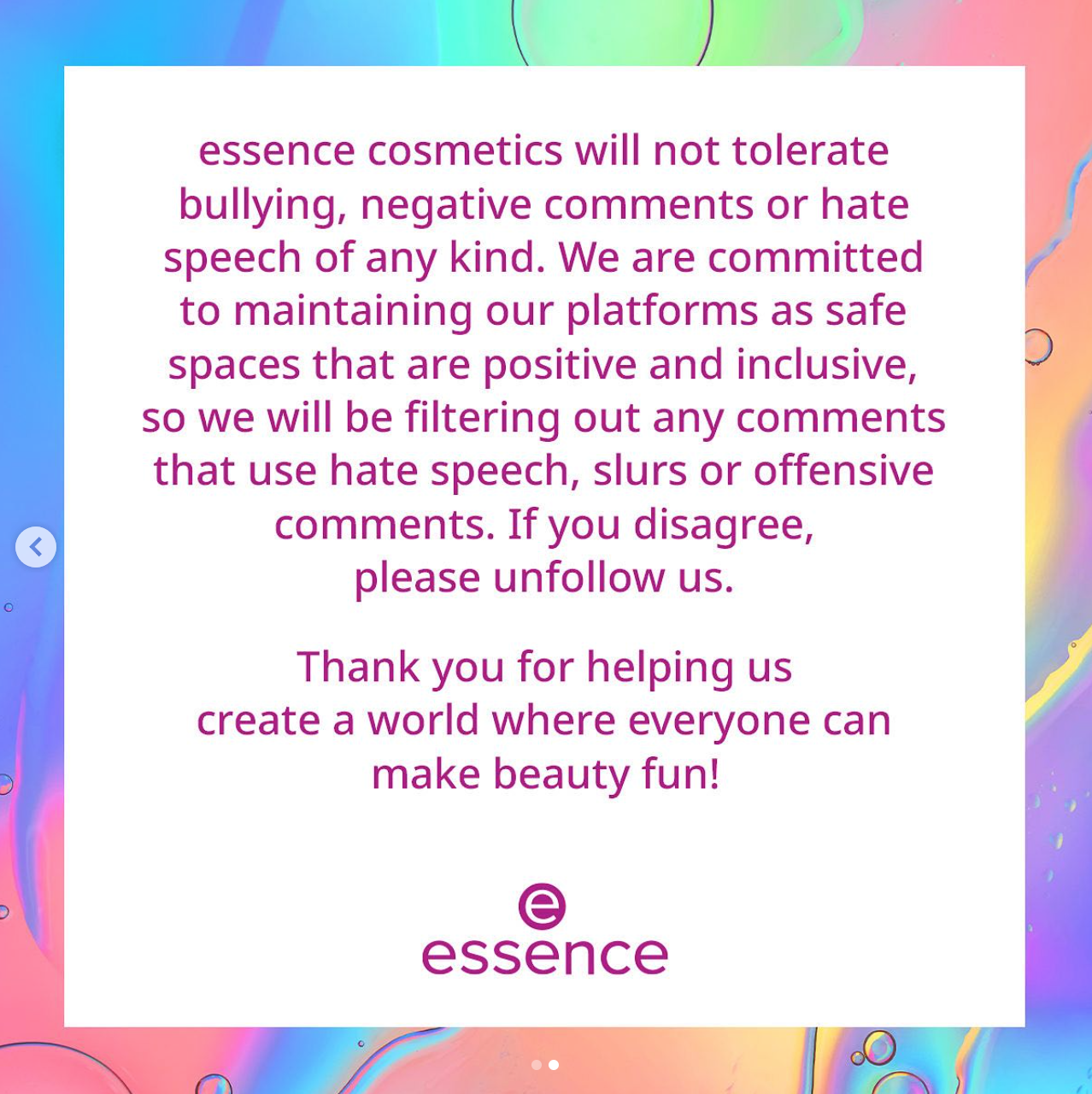 essence cosmetics Pride campaign asset