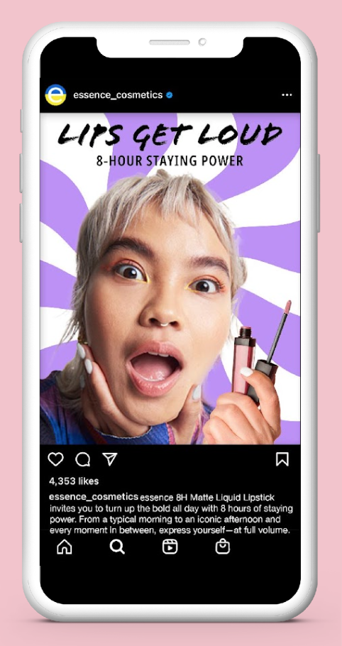 essence cosmetics Lips Get Loud product launch key art