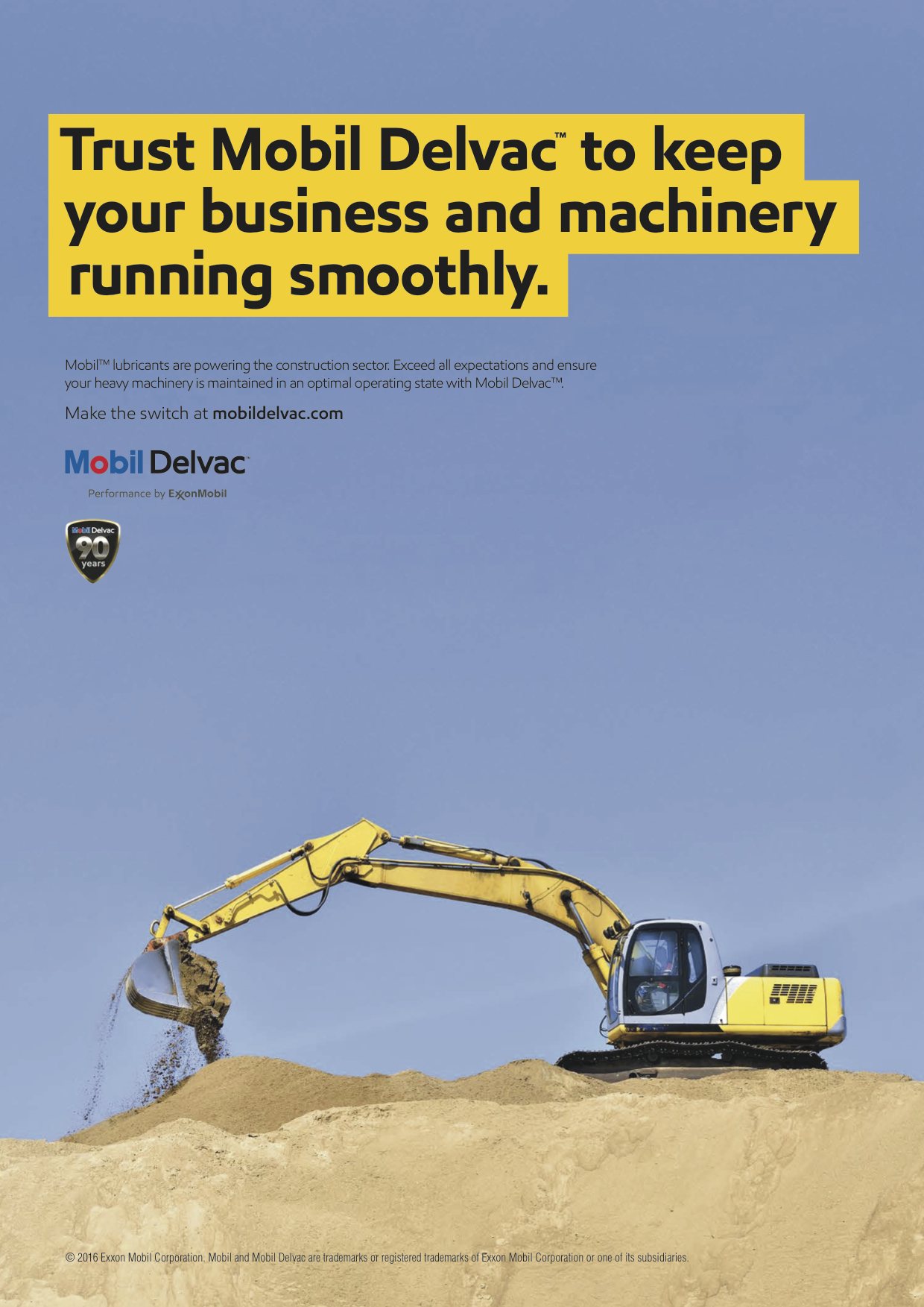 ExxonMobil: Mobil Delvac construction print ad