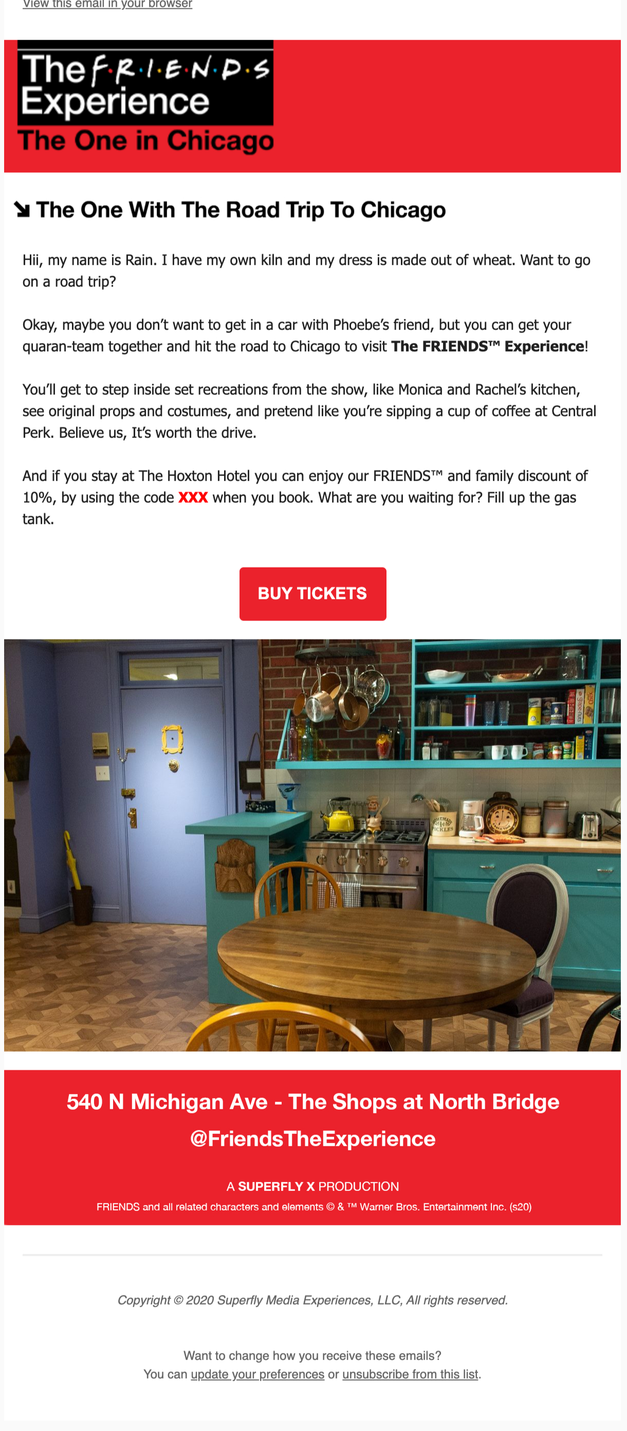 The FRIENDS Experience signage
