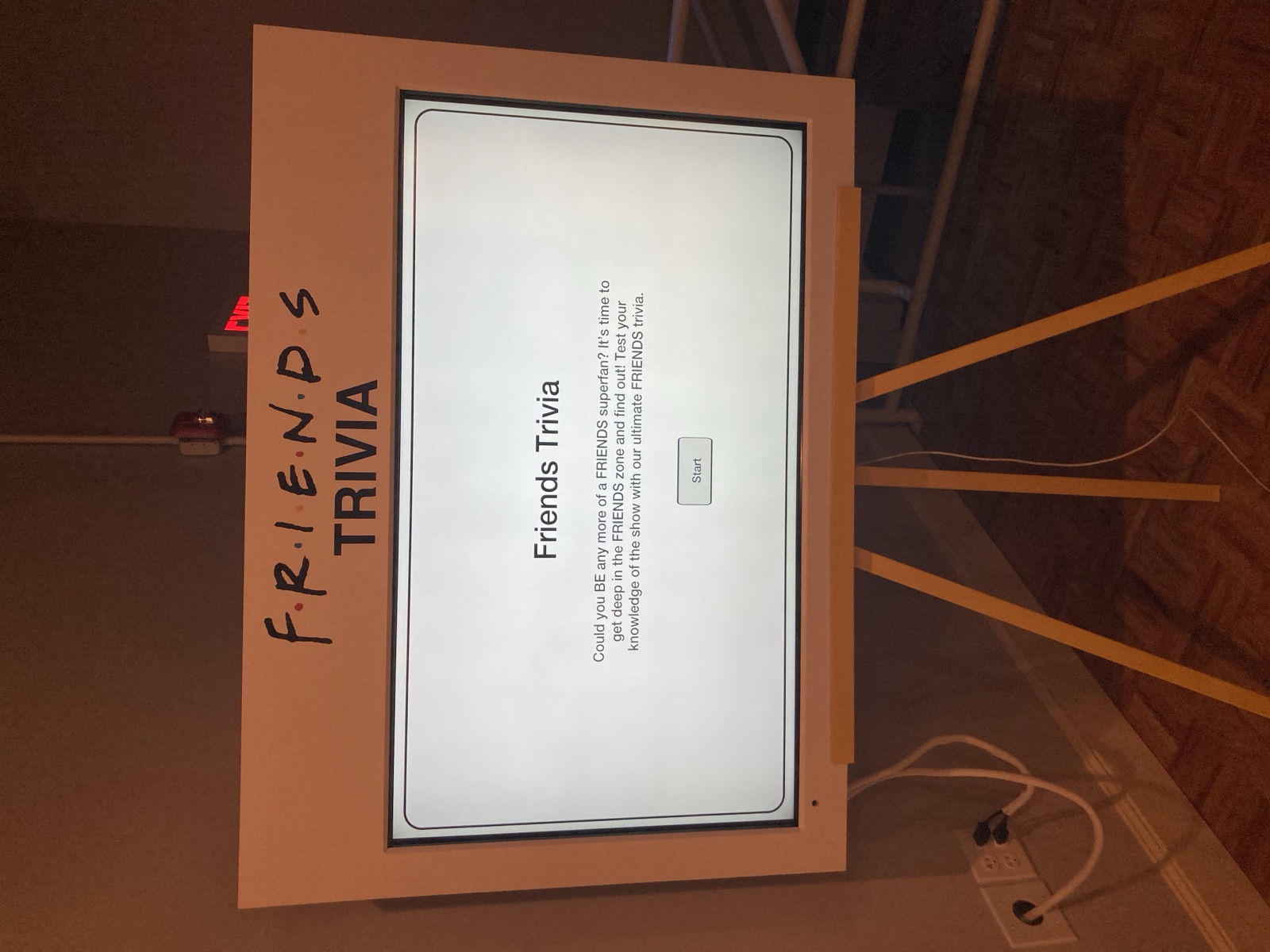 FRIENDS Trivia interactive kiosk