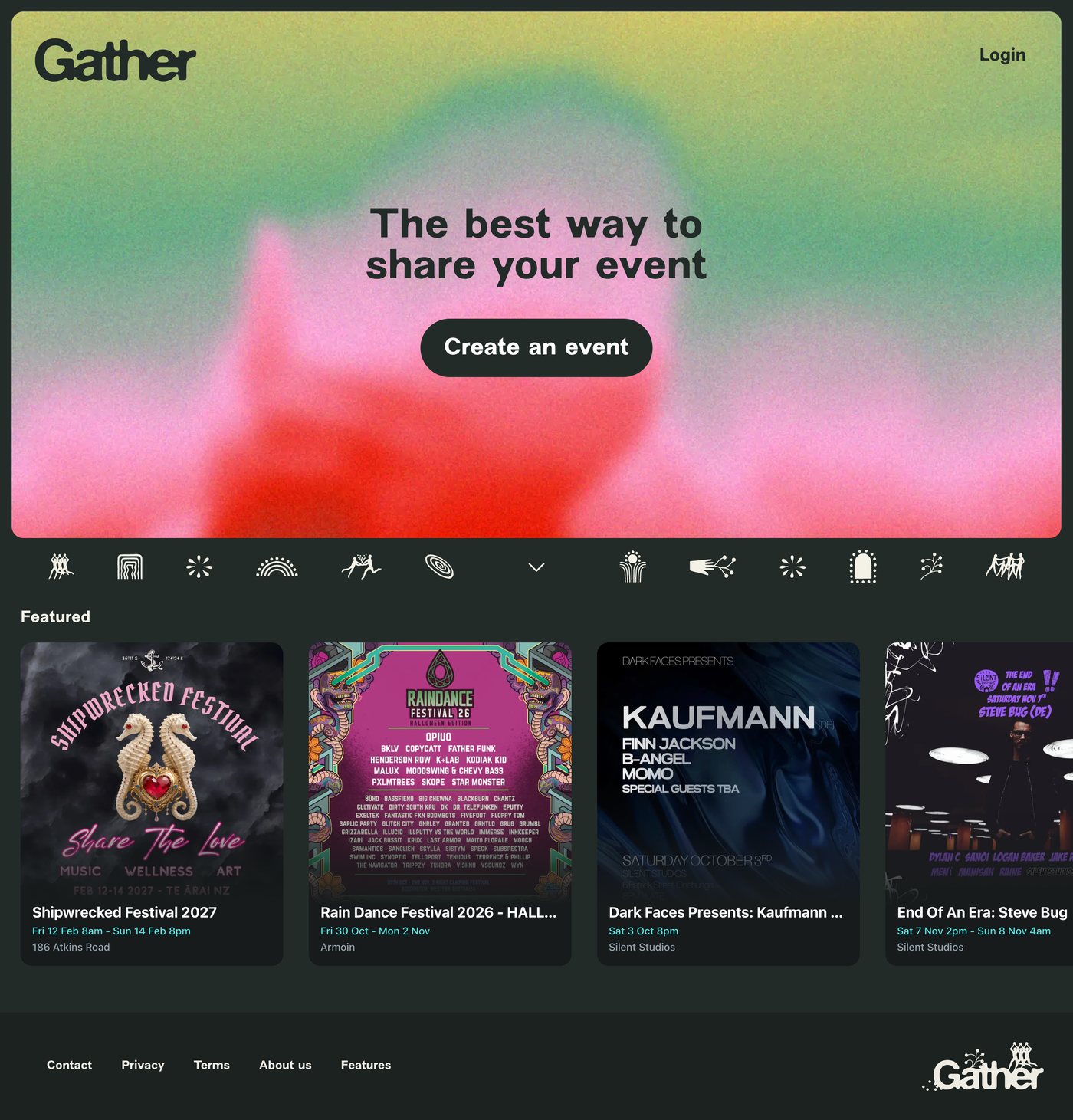 Gather homepage