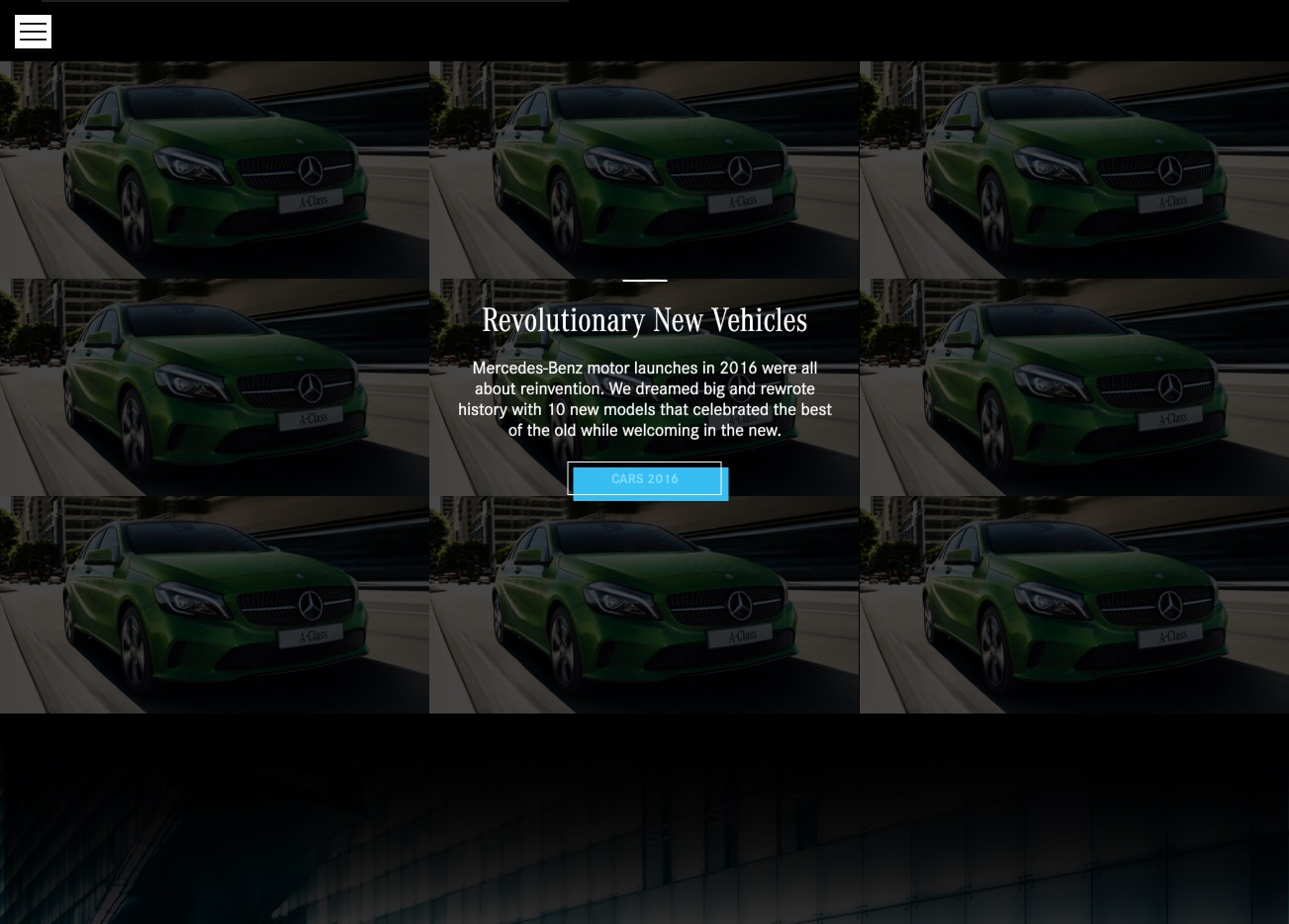 Mercedes-Benz end-of-year microsite, homepage
