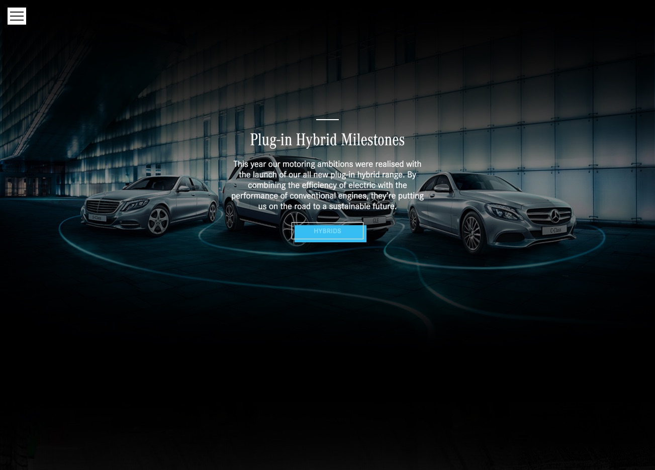 Mercedes-Benz end-of-year microsite, homepage