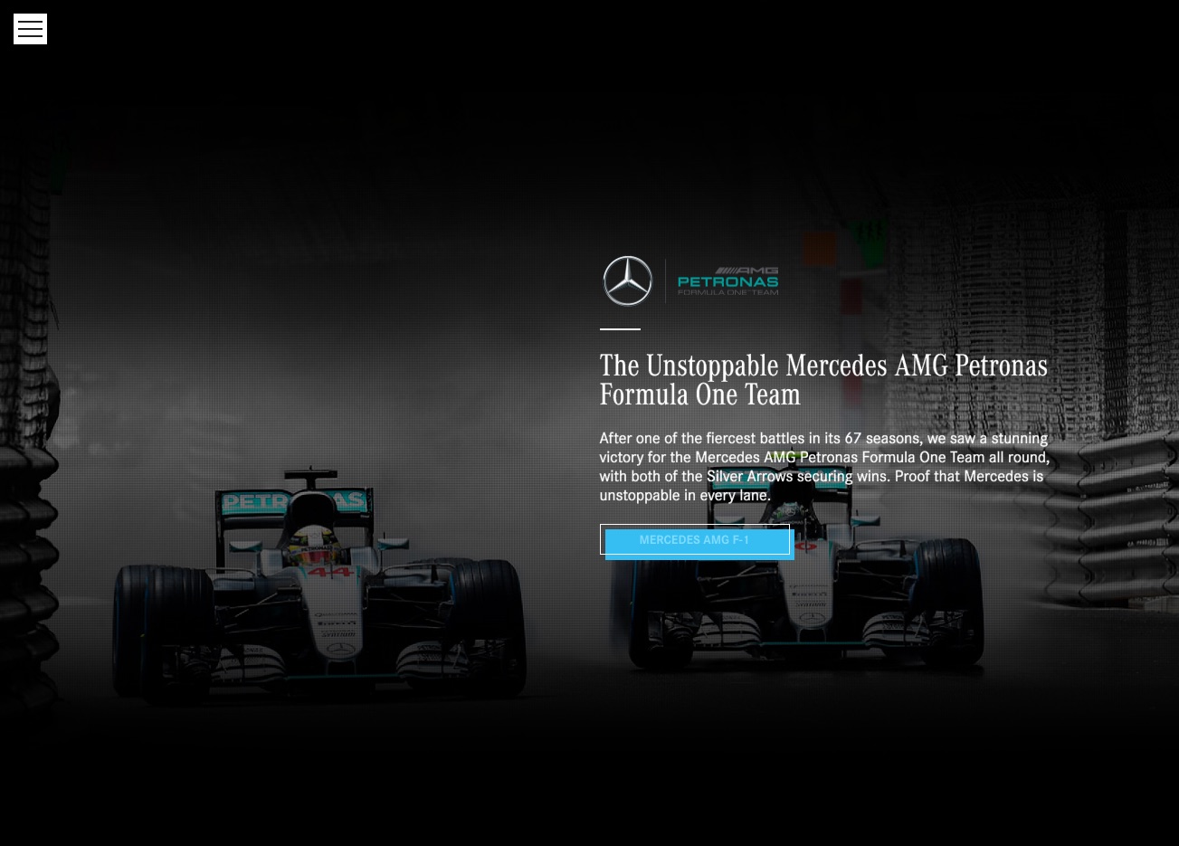 Mercedes-Benz end-of-year microsite, homepage