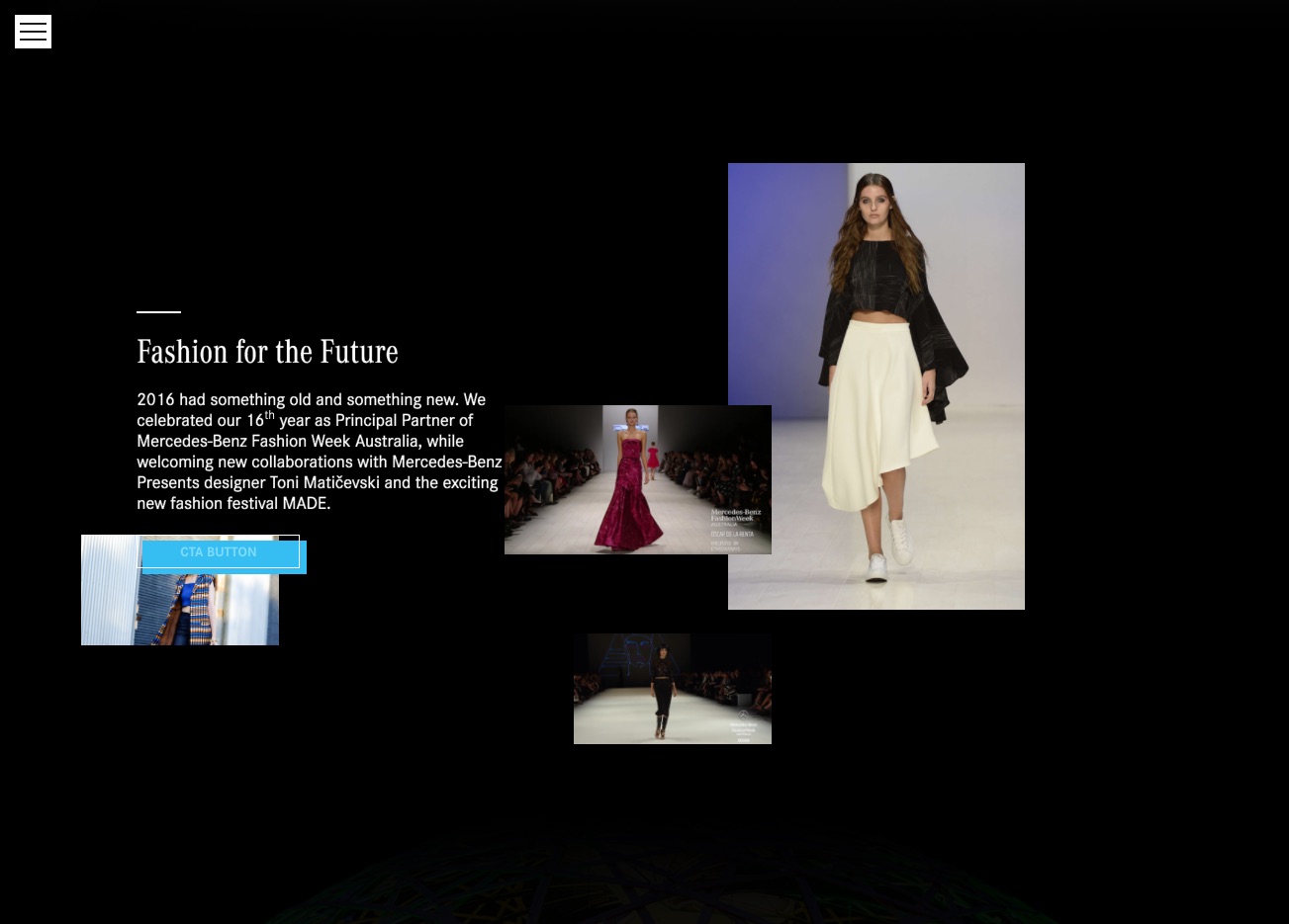 Mercedes-Benz end-of-year microsite, homepage