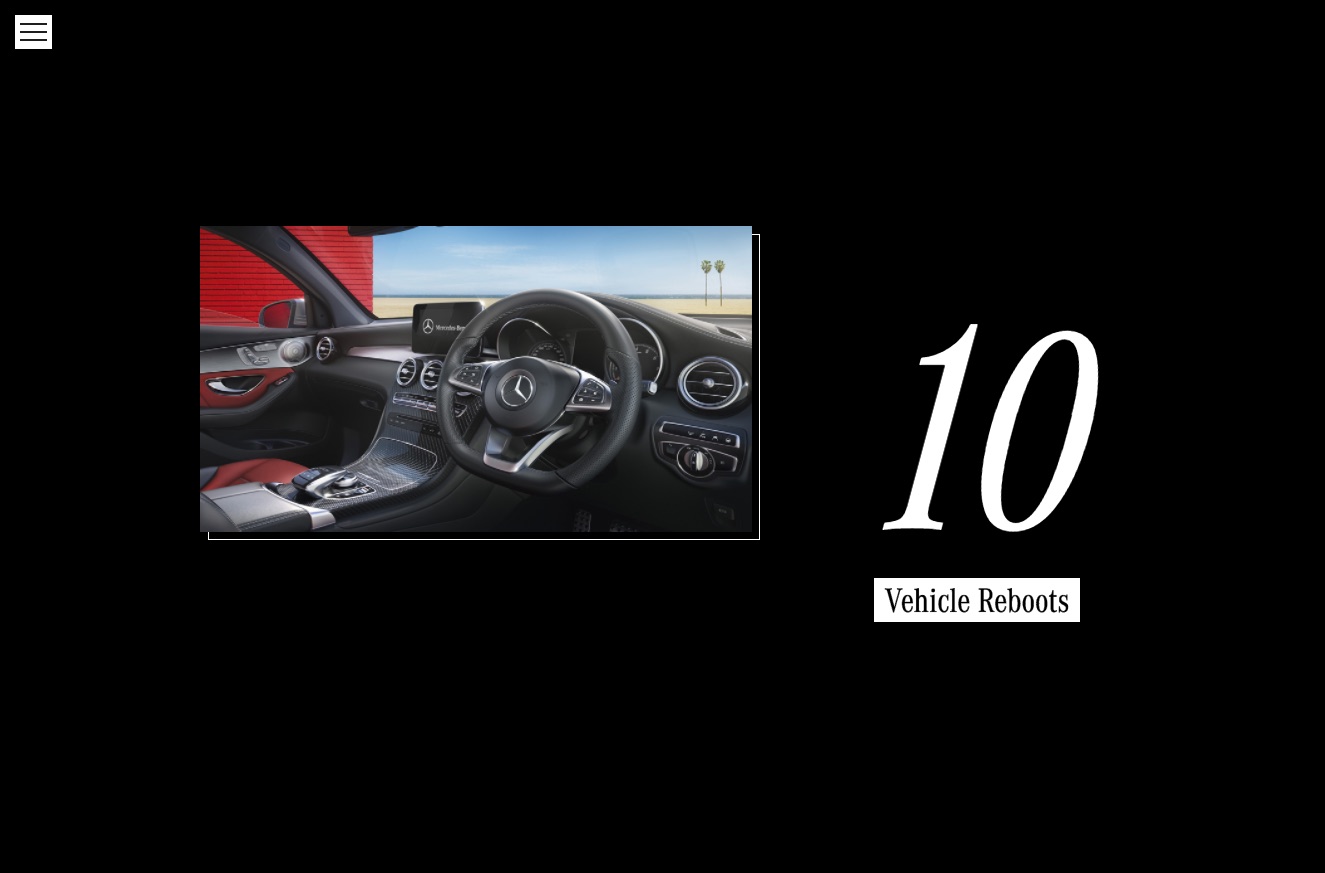 Mercedes-Benz end-of-year microsite, Cars page