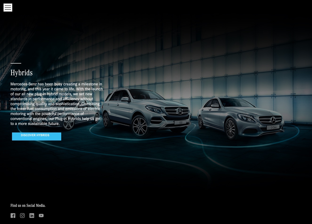 Mercedes-Benz end-of-year microsite, Cars page