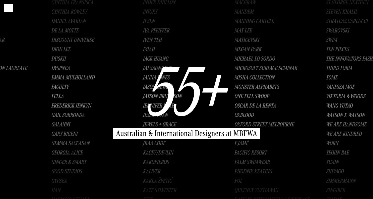 Mercedes-Benz end-of-year microsite, Fashion page