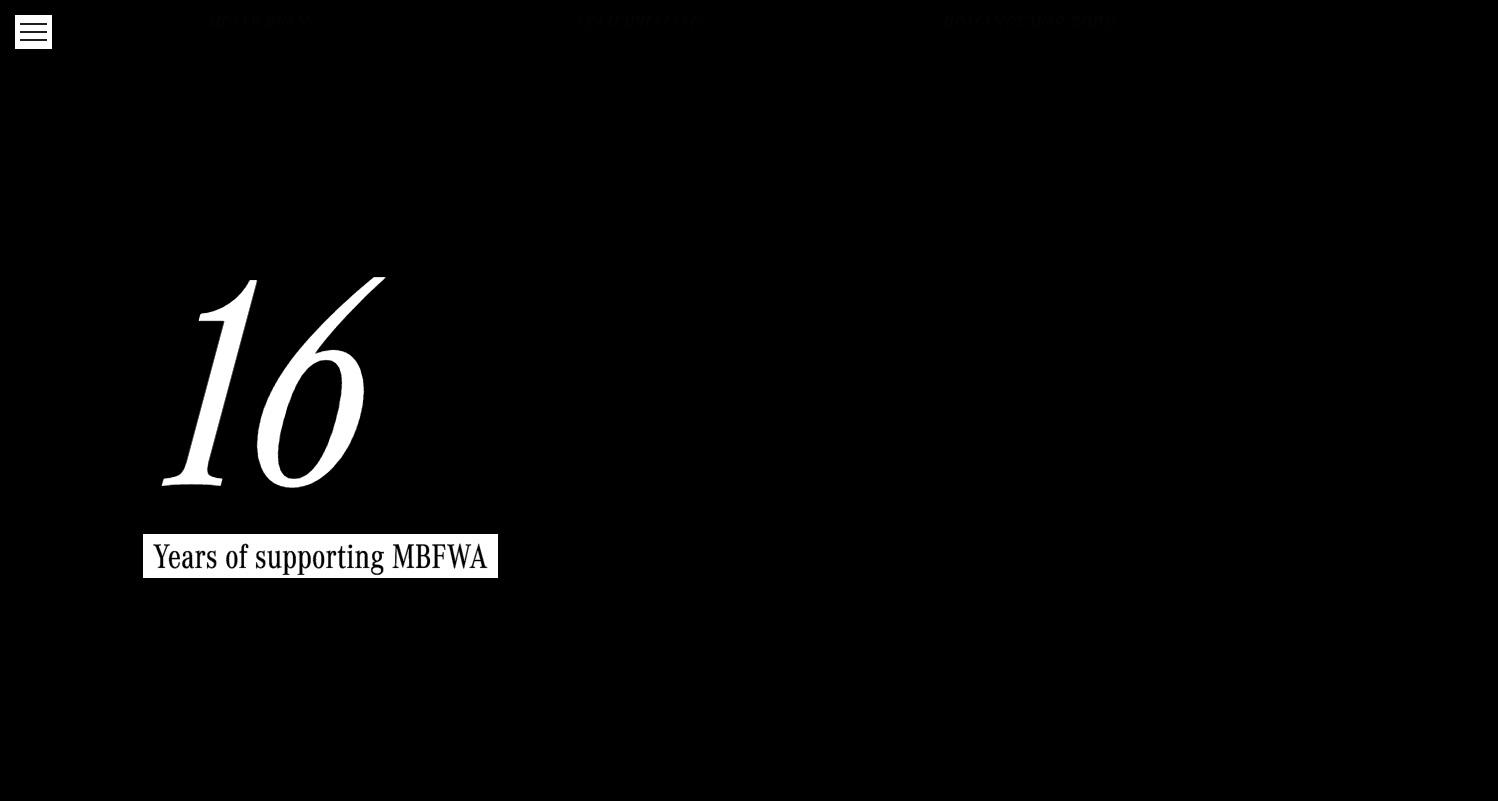 Mercedes-Benz end-of-year microsite, Fashion page