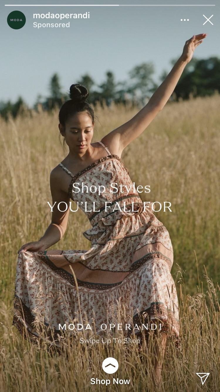 Moda Operandi social media copywriting asset
