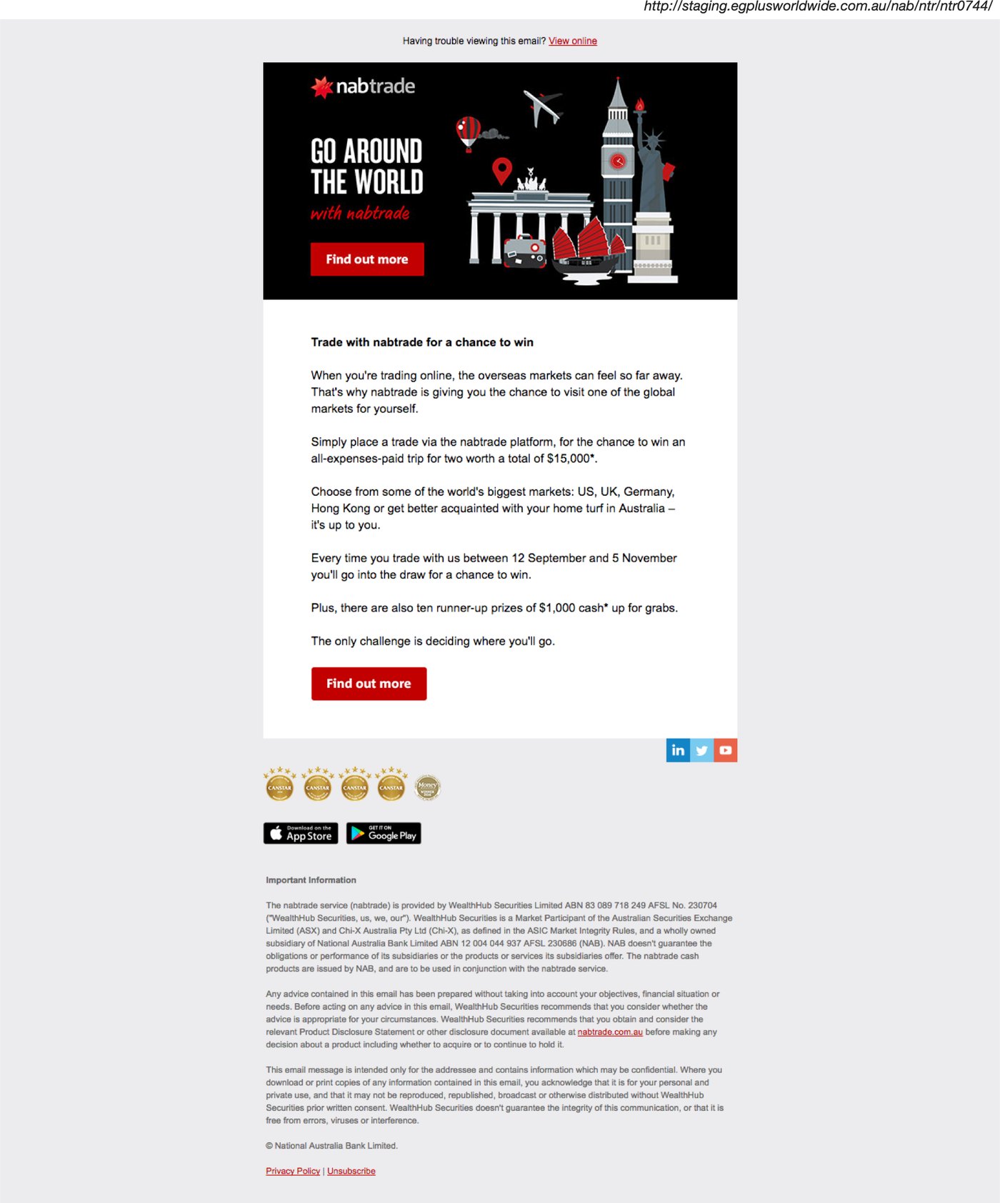 nabtrade Trade and Win campaign email