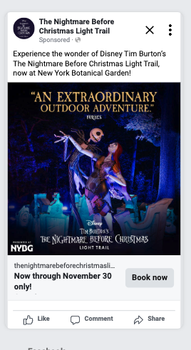 Nightmare Before Christmas Light Trail asset