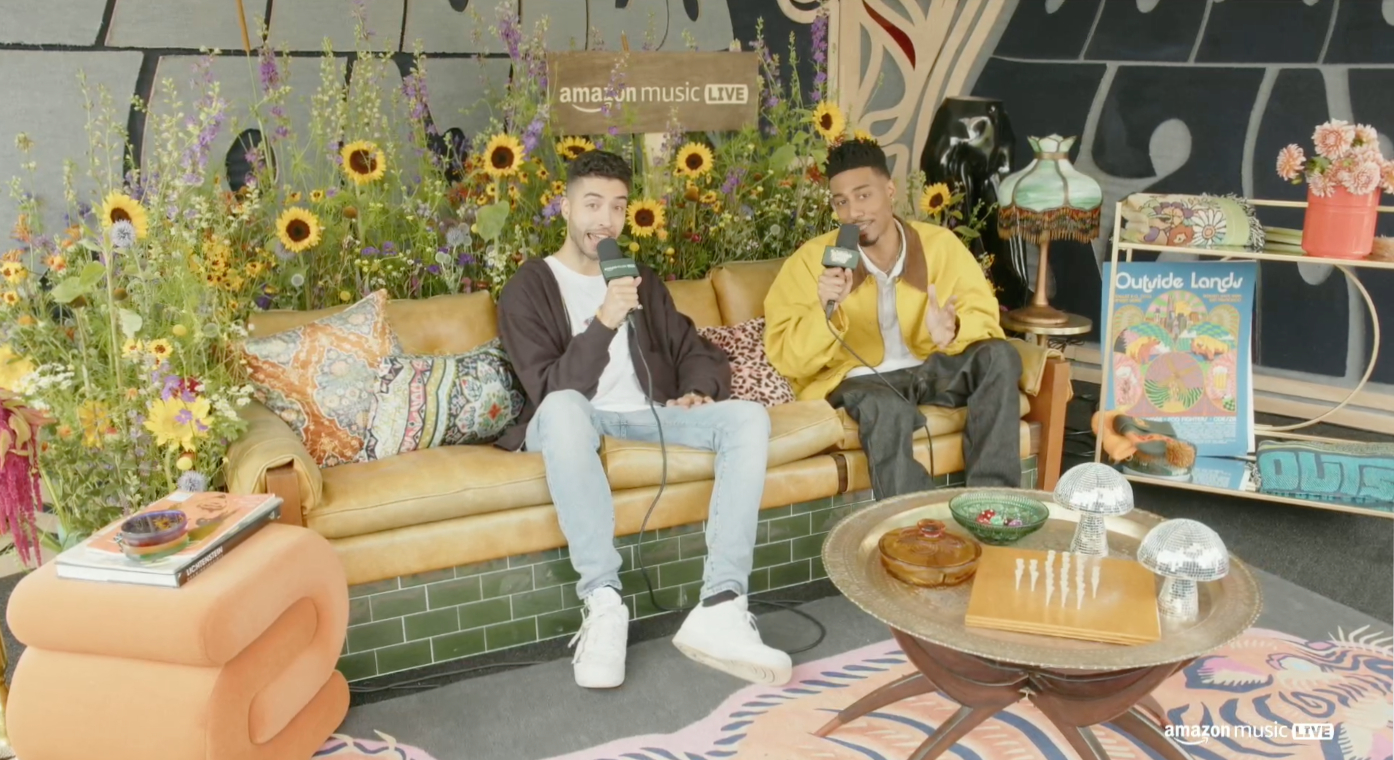 Amazon Music Live hosts interviewing at Outside Lands