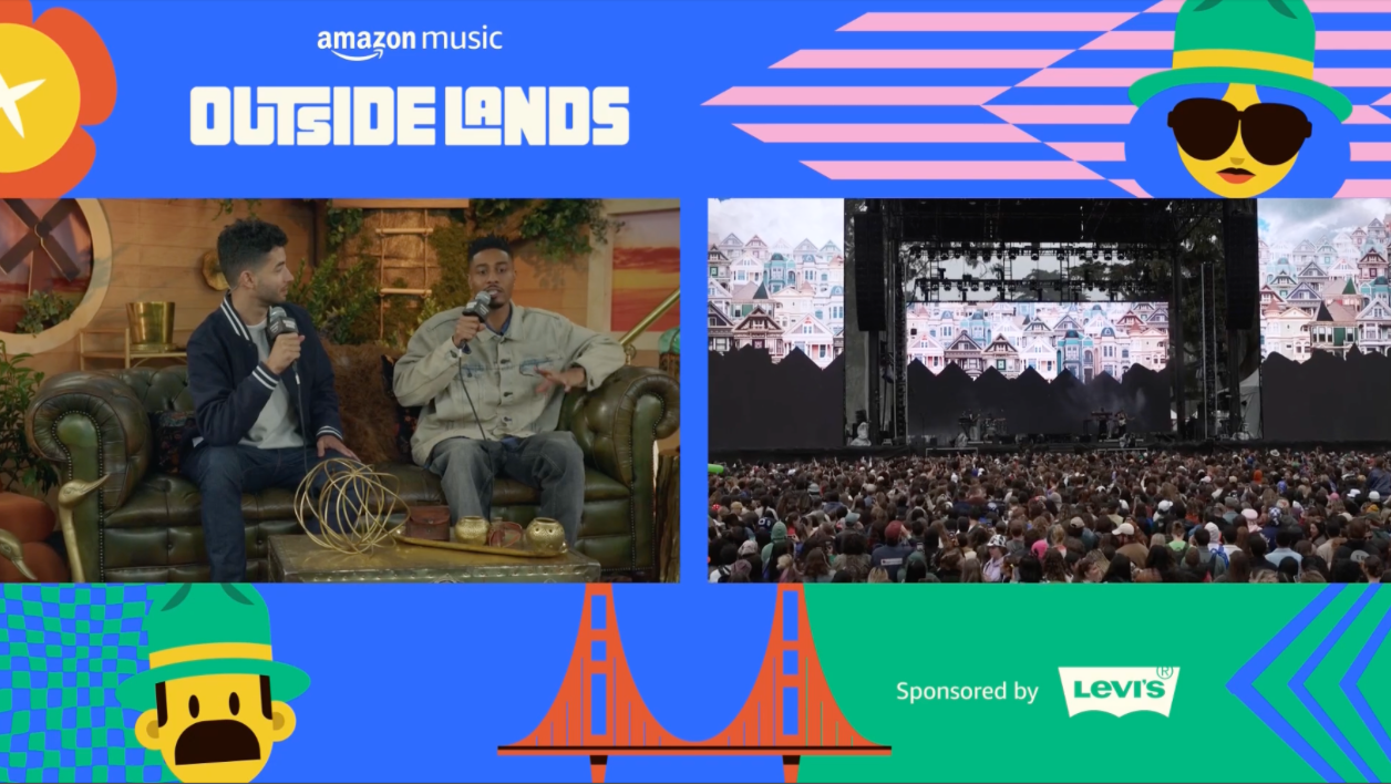 Amazon Music Outside Lands host interview on set