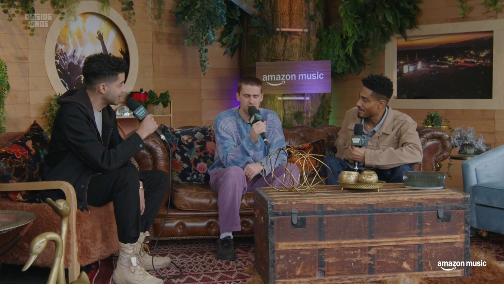 Amazon Music Outside Lands host interview on set