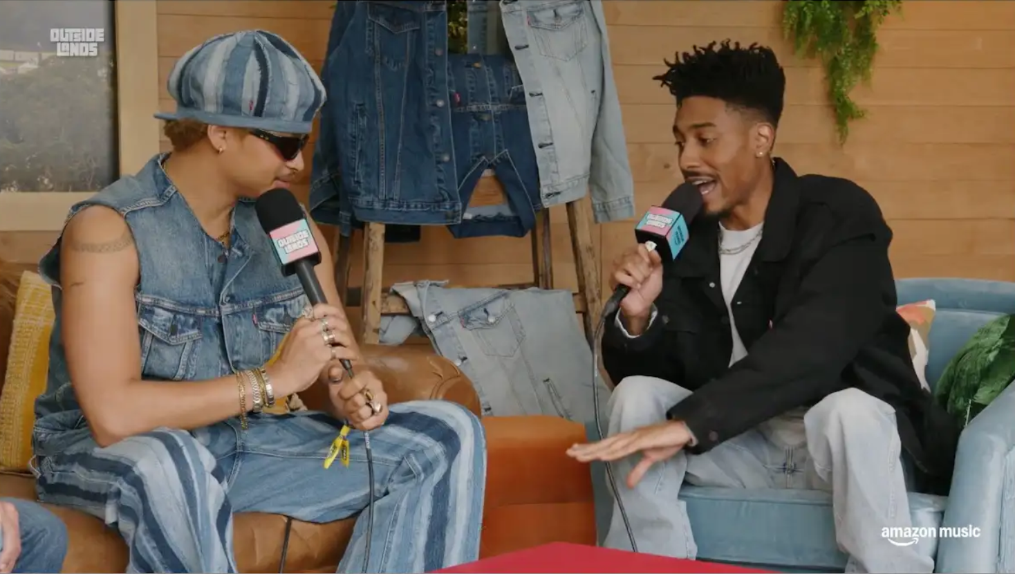 Amazon Music Outside Lands host interview on set