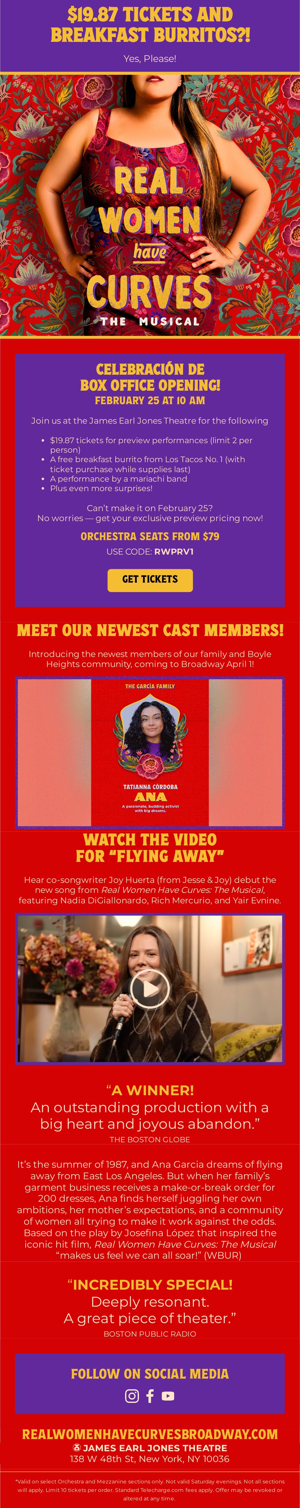 Box office opening email