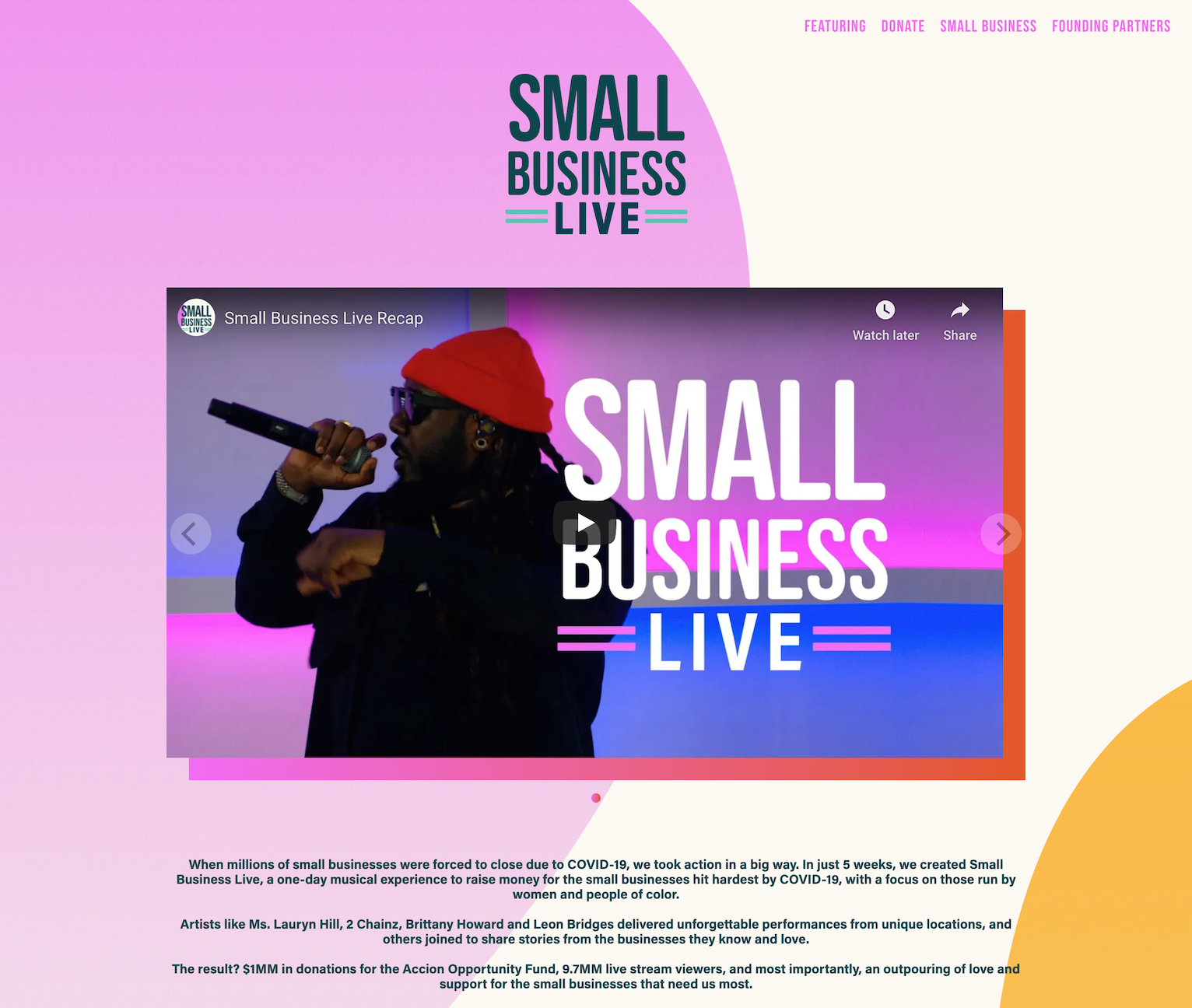 Small Business Live website